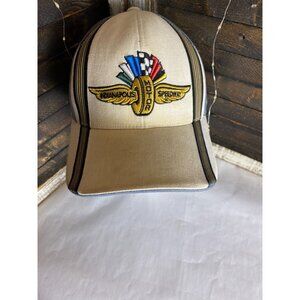 Indianapolis Motor Speedway Hat Cap Blue & White Sz OS Adjustable Stitched